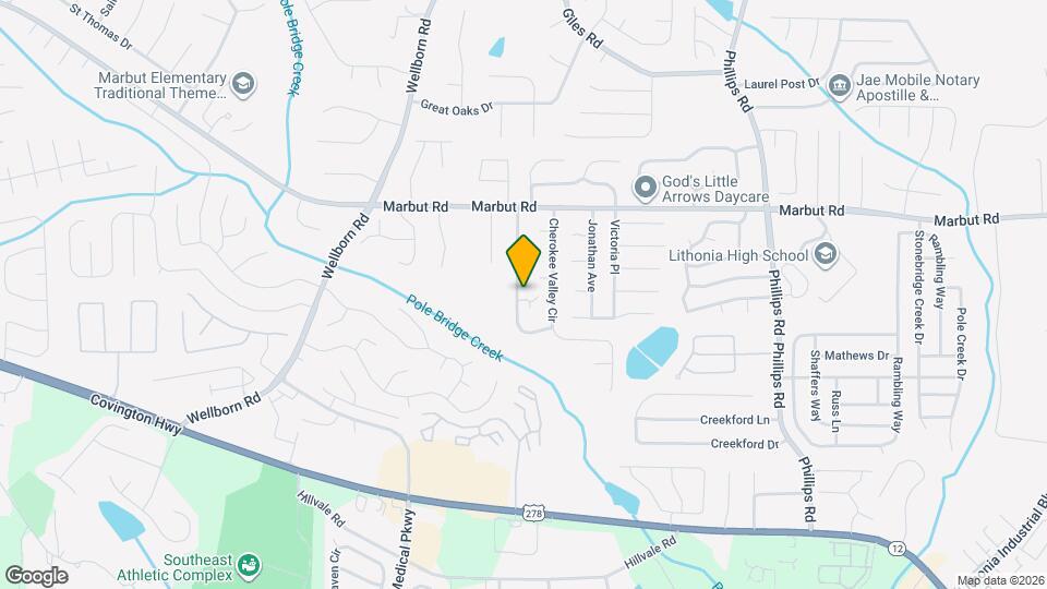 2194 Cherokee Valley Cir Map and Location Details