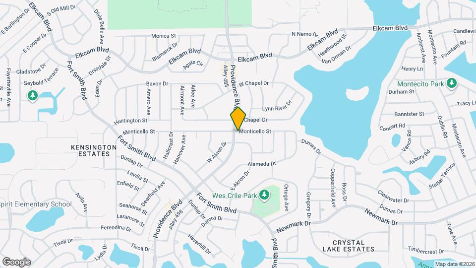 1801 Monticello St Map and Location Details