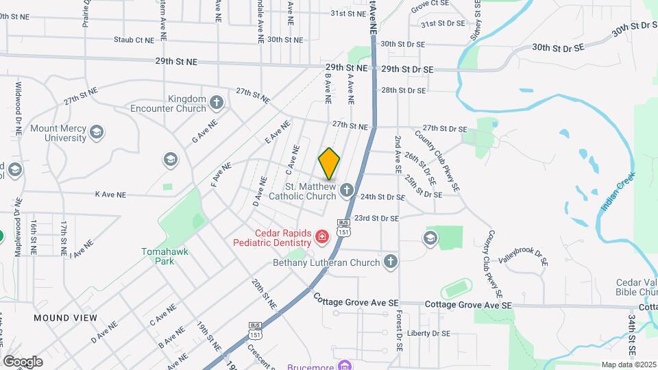 201 24th St NE Map and Location Details