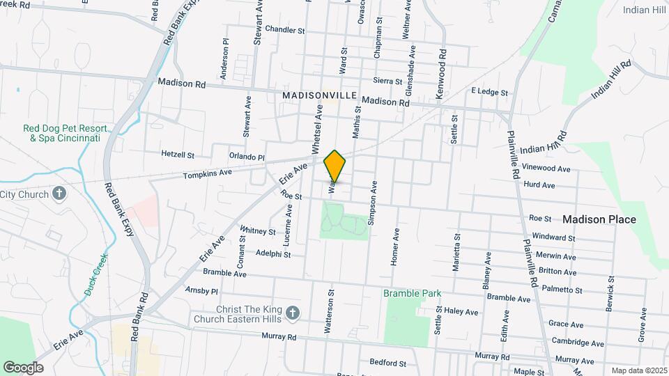 4616 Ward St Map and Location Details