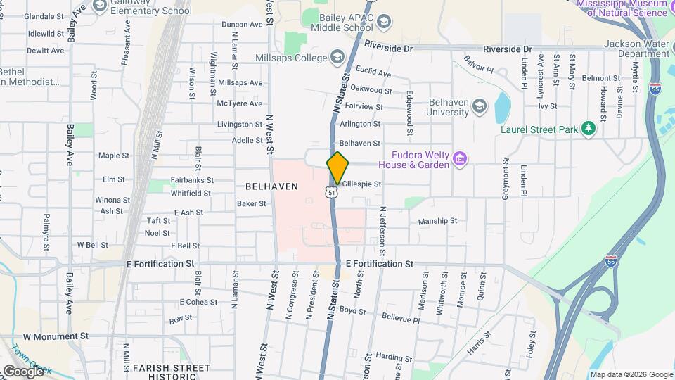 1330 N State St Map and Location Details