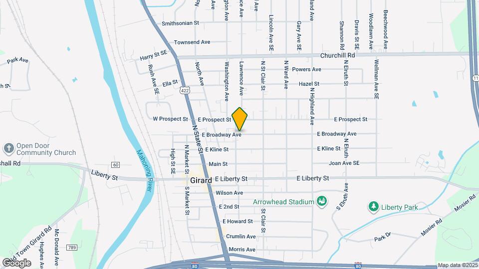 205 E Broadway Ave Map and Location Details