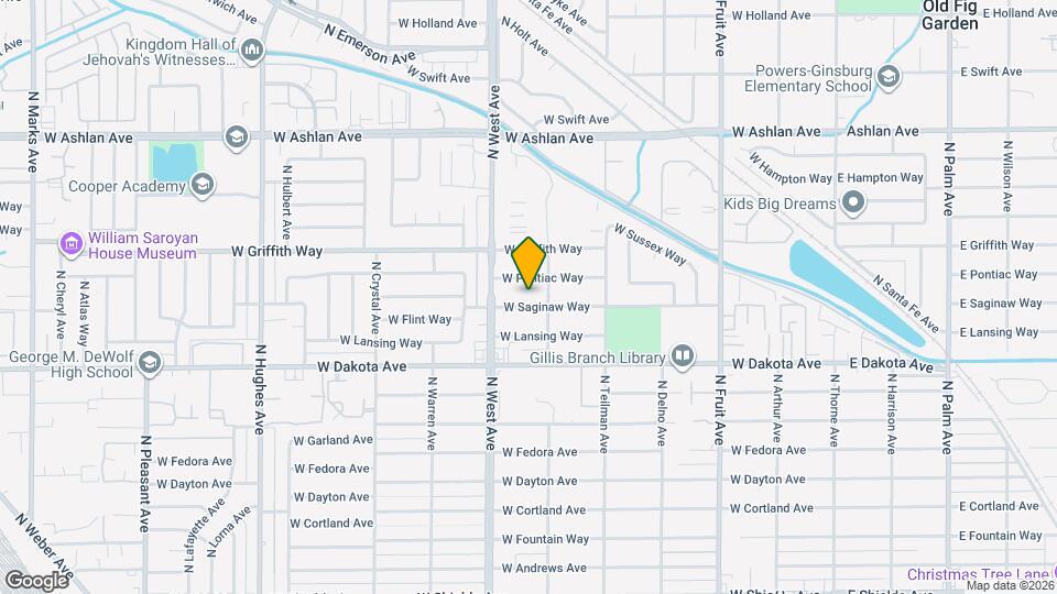 1132 W Saginaw Way Map and Location Details