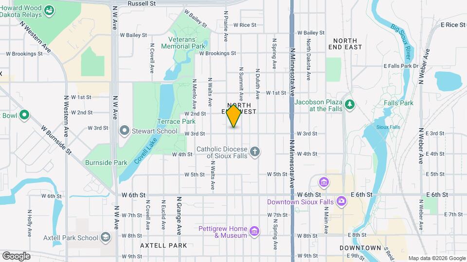 714 W 3rd St Map and Location Details