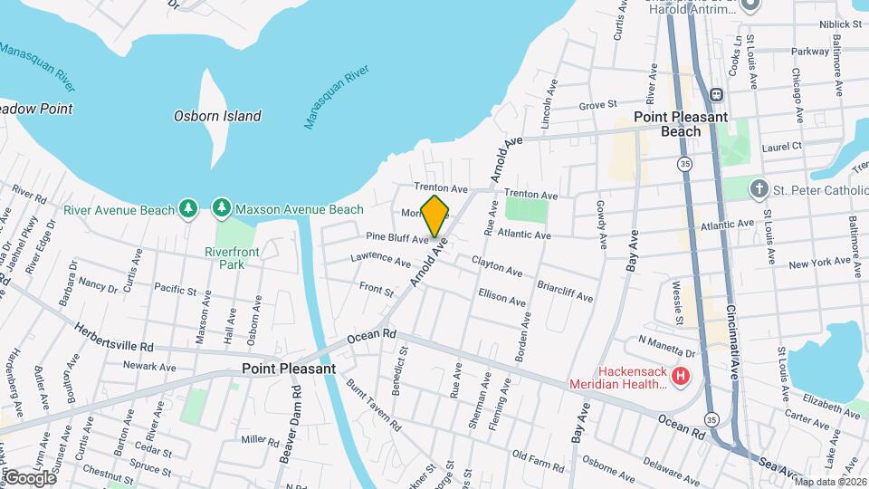 1001 Arnold Ave Map and Location Details