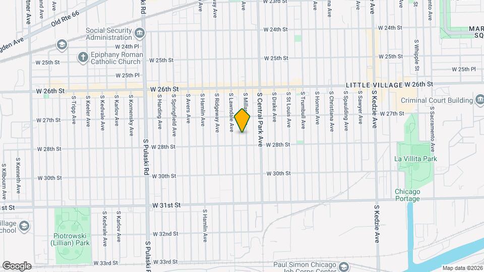 2742 S Millard Ave Mapa y Detalles de la Ubicación