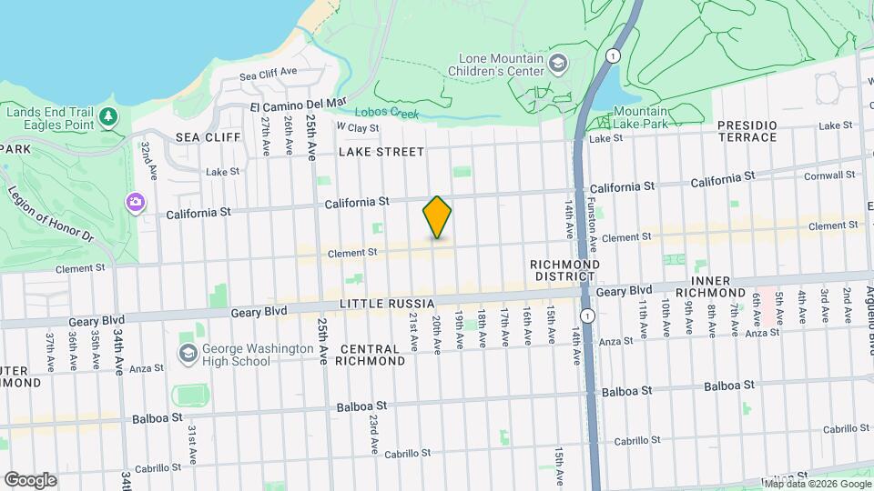 1888 Clement St Map and Location Details