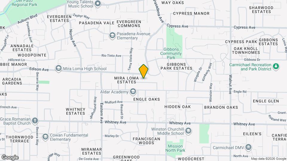 4537 Belcrest Way Map and Location Details