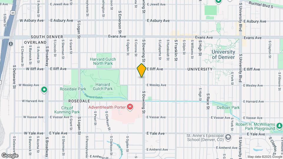 2363 S Downing St Map and Location Details