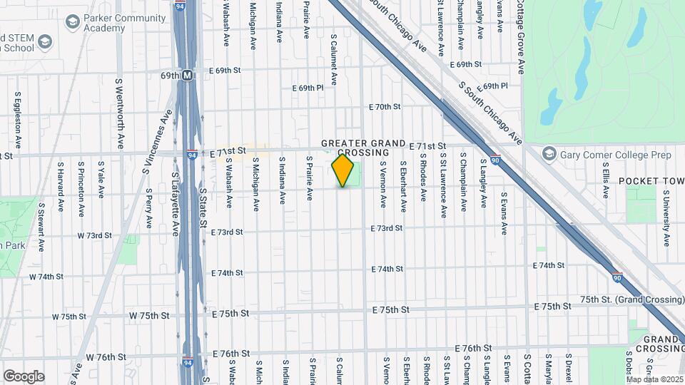 7201 S Calumet Ave Map and Location Details