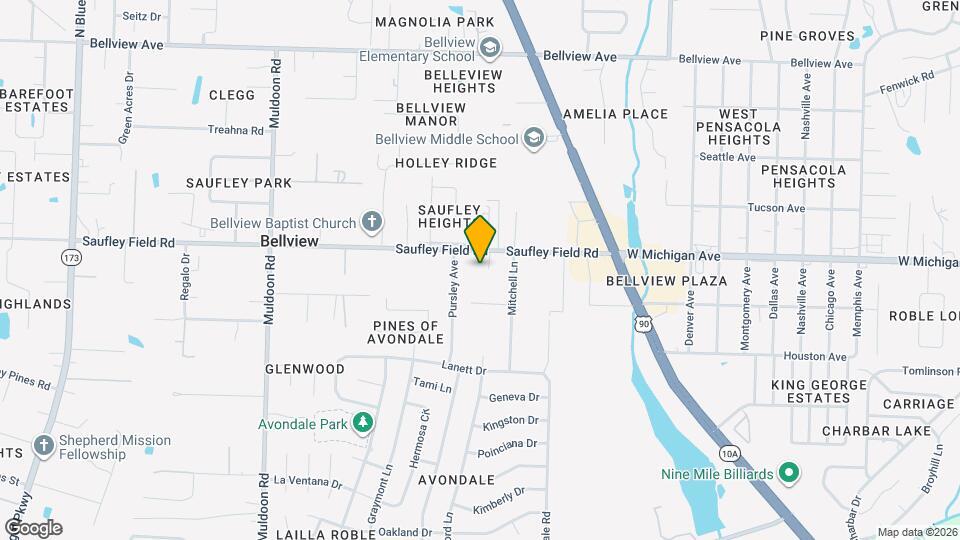 4609 Saufley Field Rd Map and Location Details