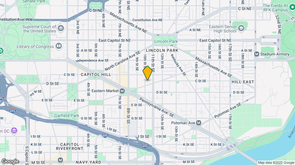 1006 S Carolina Ave SE, Unit English Basement Map and Location Details