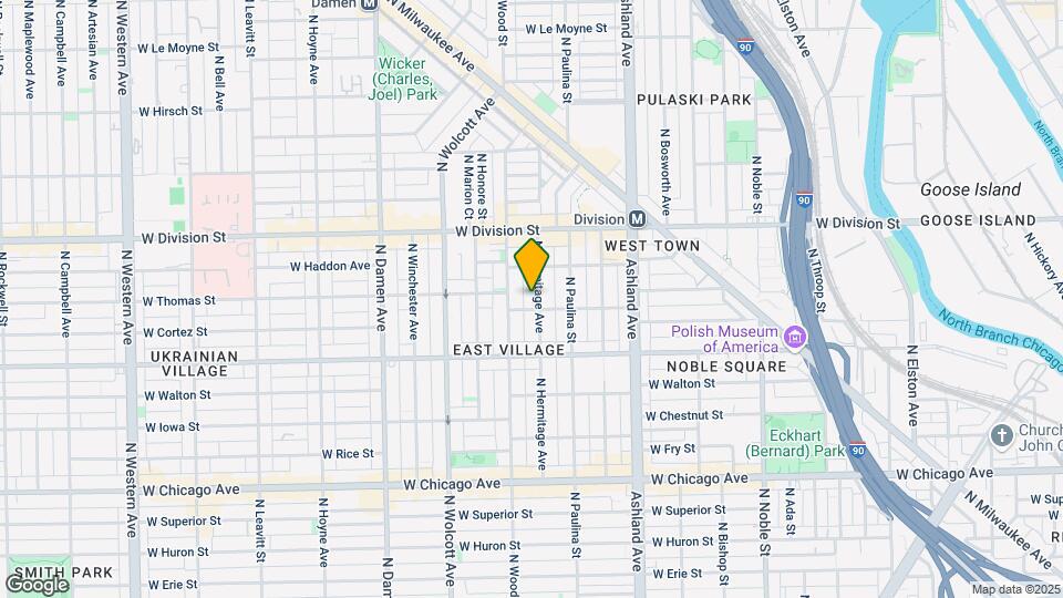 1056 N Hermitage Ave Map and Location Details