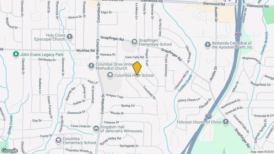 2074 Troutdale Dr Mapa y Detalles de la Ubicación