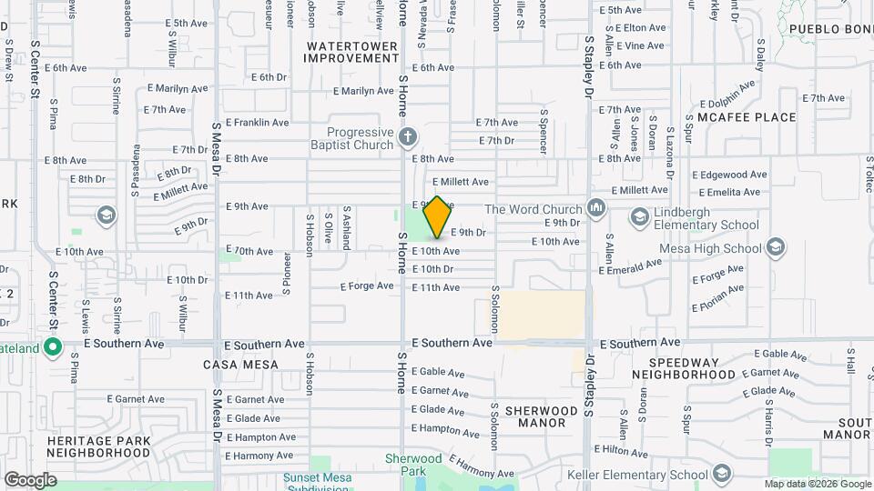 844 E 10th Ave Map and Location Details