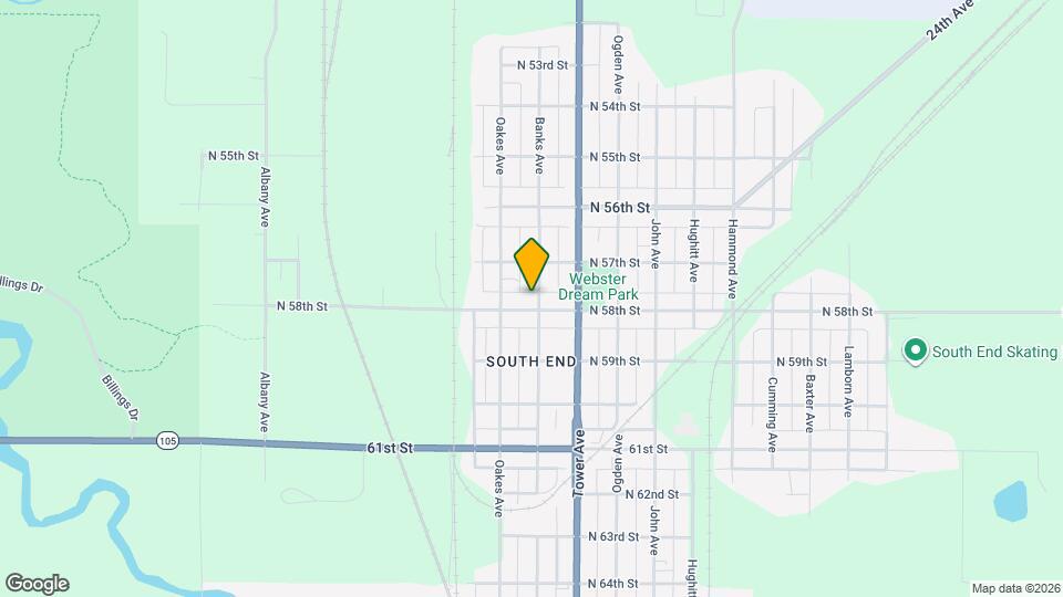 1901 N 58th St Map and Location Details