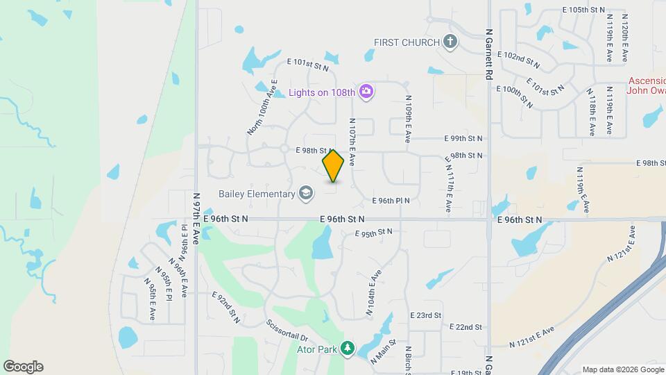 10419 E 96th Pl N Mapa y Detalles de la Ubicación