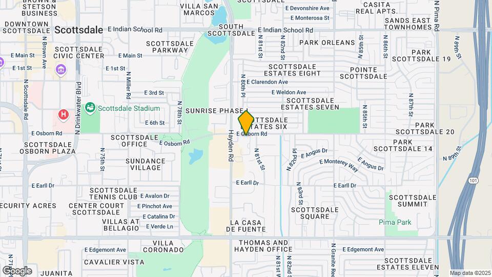 8021 E Osborn Rd, Unit 1 Map and Location Details