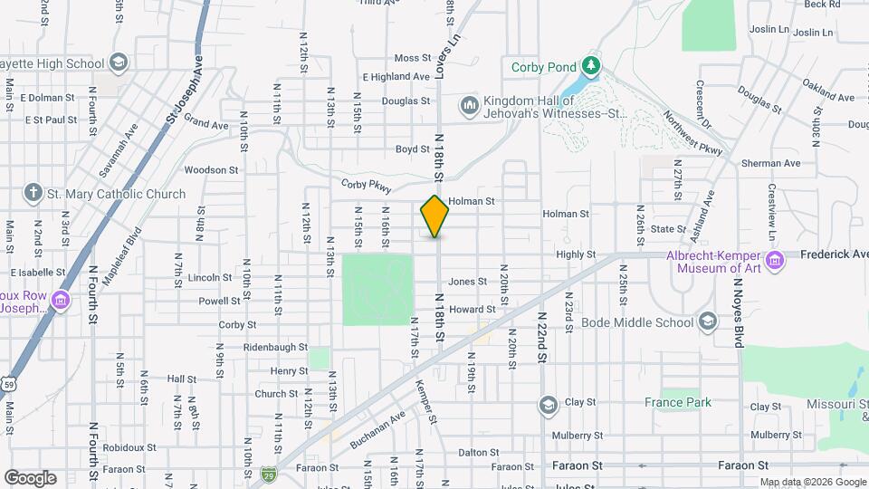1206 N 18th St Map and Location Details