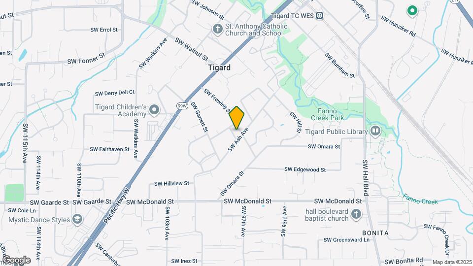 9727 SW Ashwood St Map and Location Details