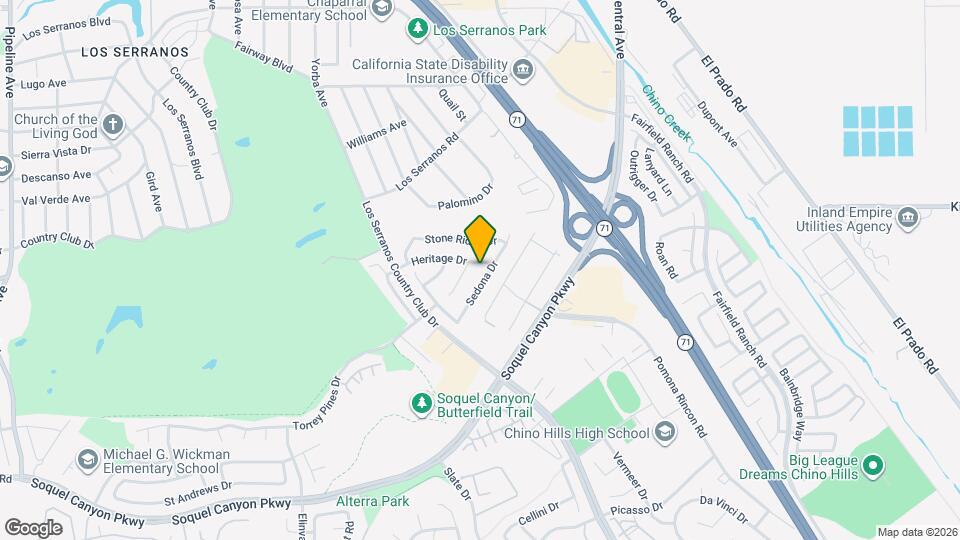 15832 Sedona Dr Map and Location Details