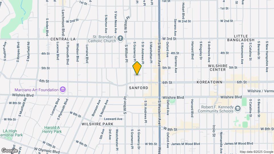 538 S Gramercy Pl Map and Location Details