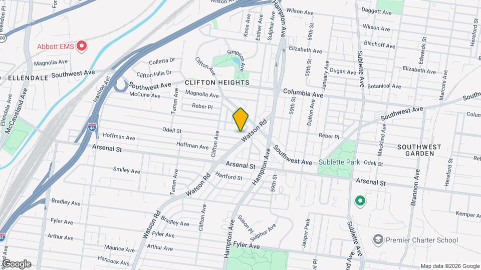 6009 Odell St Map and Location Details