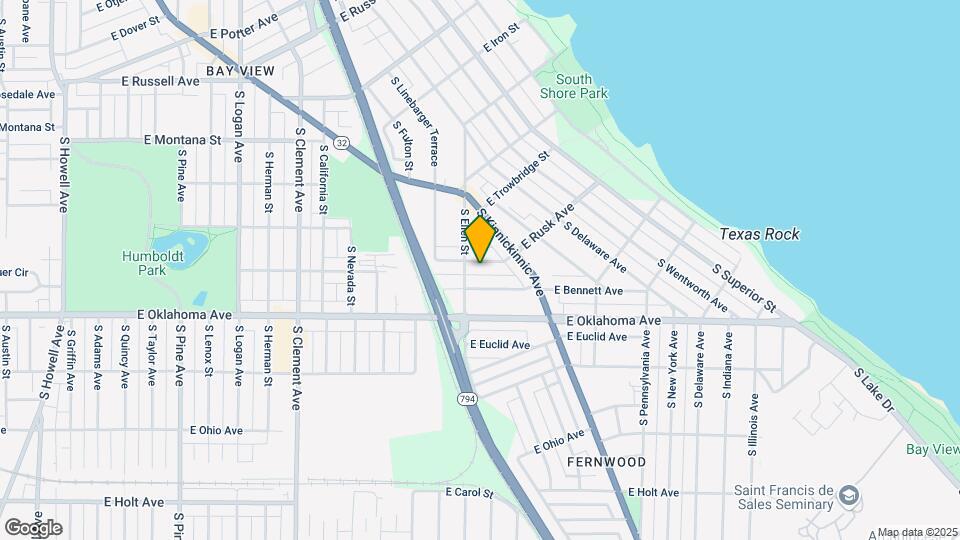 1817 E Rusk Ave, Unit UPPER Map and Location Details