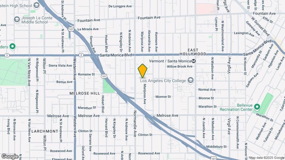 953 Mariposa Ave Map and Location Details