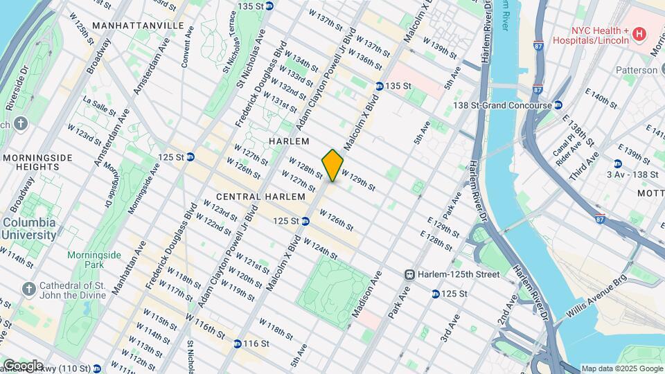 70 W 128th St, Unit 4D Map and Location Details