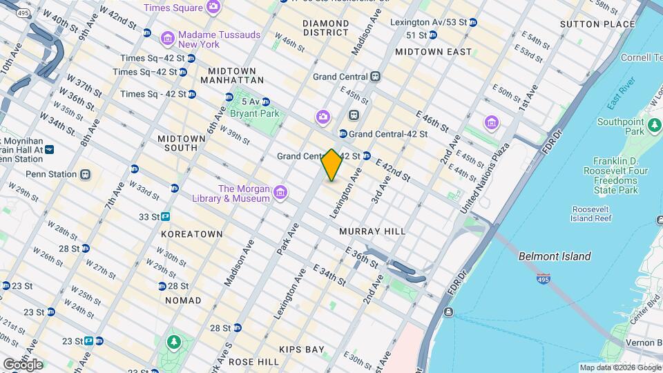 109 East 39th Street Map and Location Details