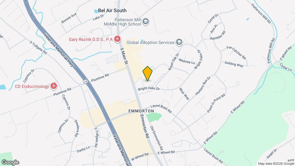 1 Wye Oak Dr Map and Location Details