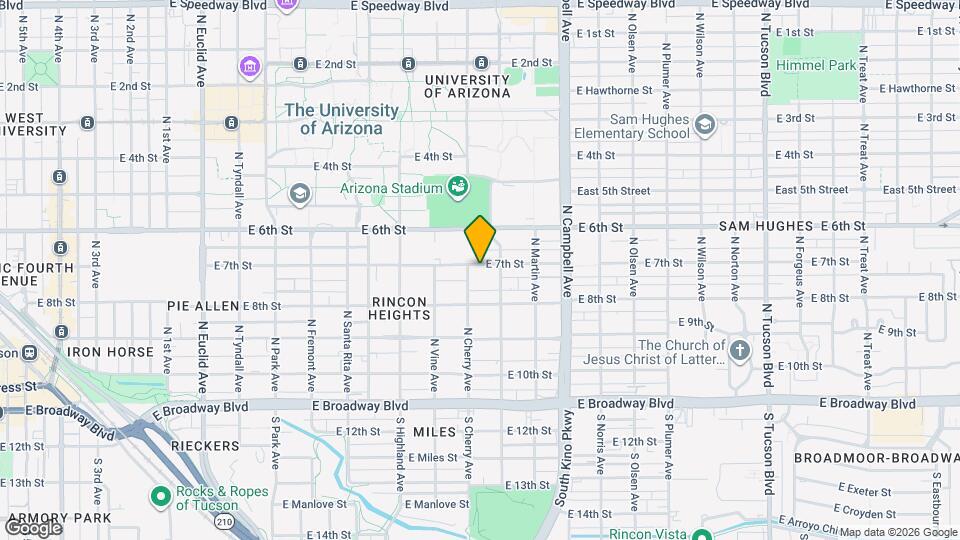 1616 E 7th St Map and Location Details