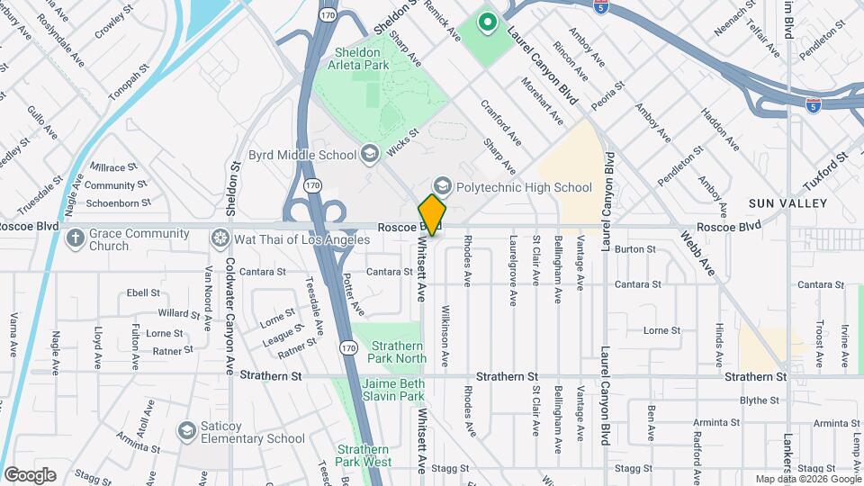 8240 Whitsett Ave Map and Location Details
