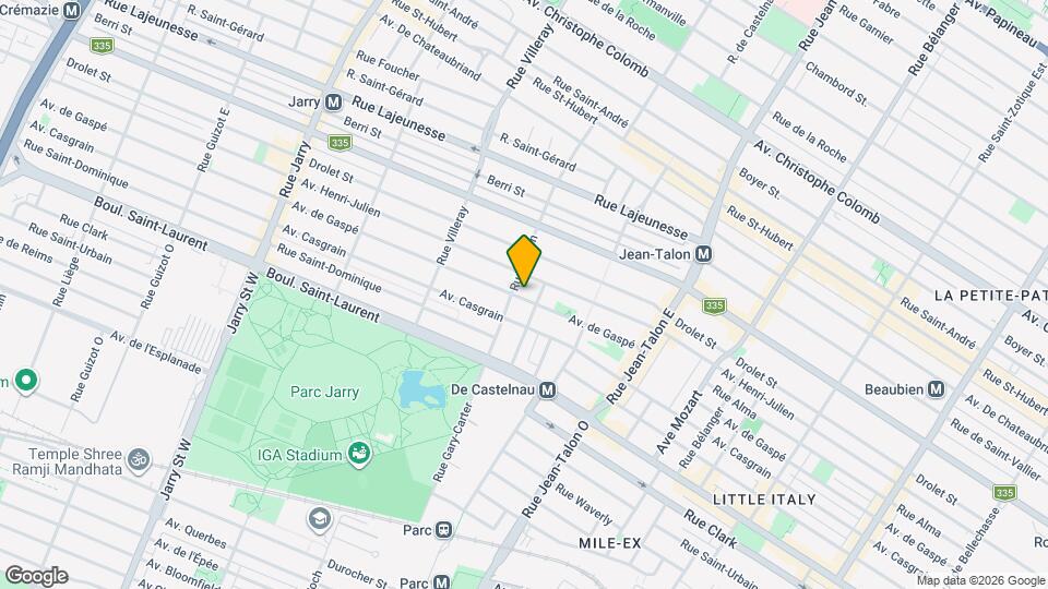 7421 De Gaspé Av Map and Location Details