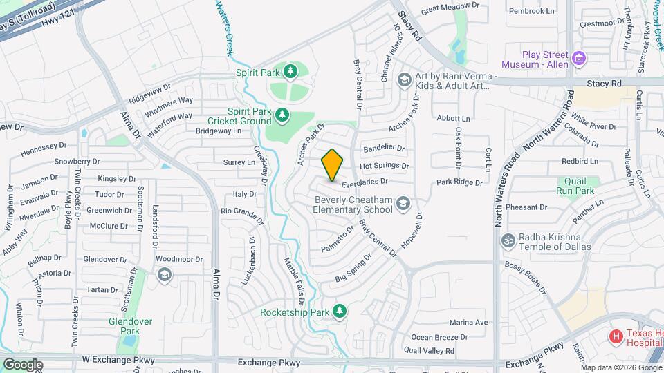 1037 Everglades Dr Map and Location Details