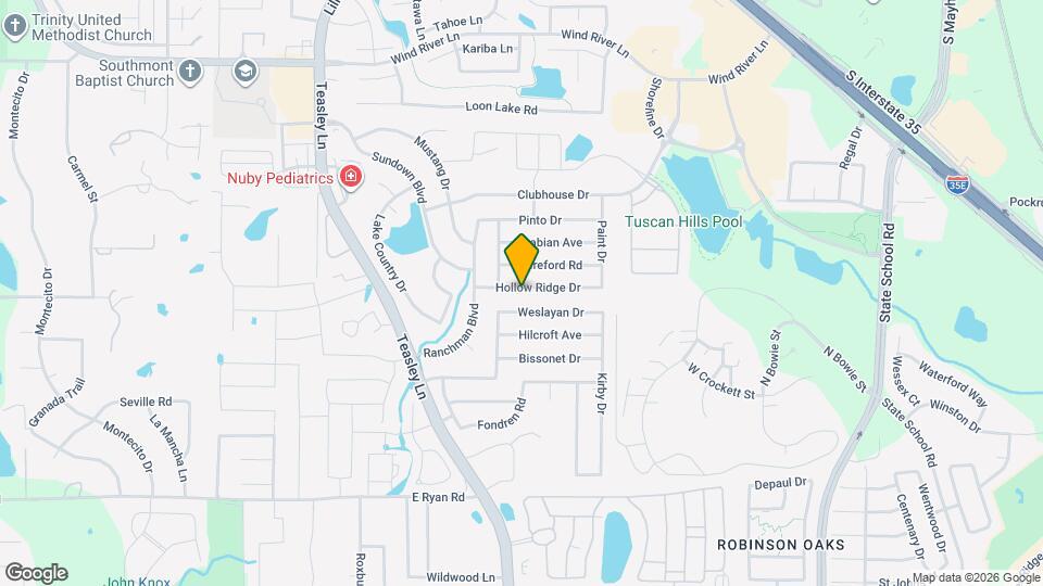 2616 Hollow Ridge Dr Map and Location Details