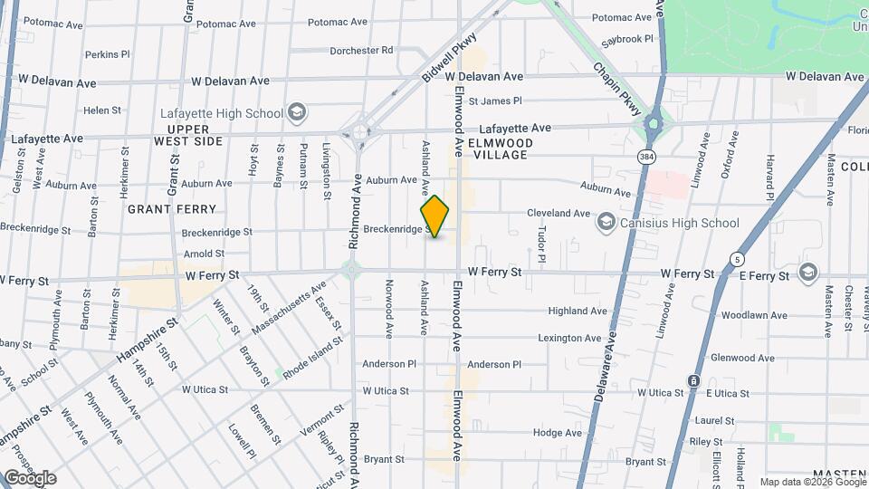 421 Ashland Ave Map and Location Details