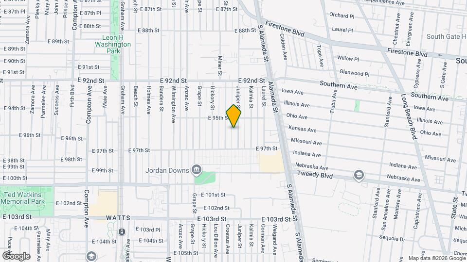 9525 1/2 Juniper St Map and Location Details