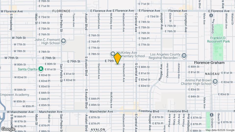 831 E 80th St Map and Location Details