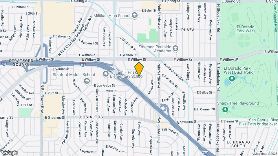 2345 Tevis Ave Map and Location Details