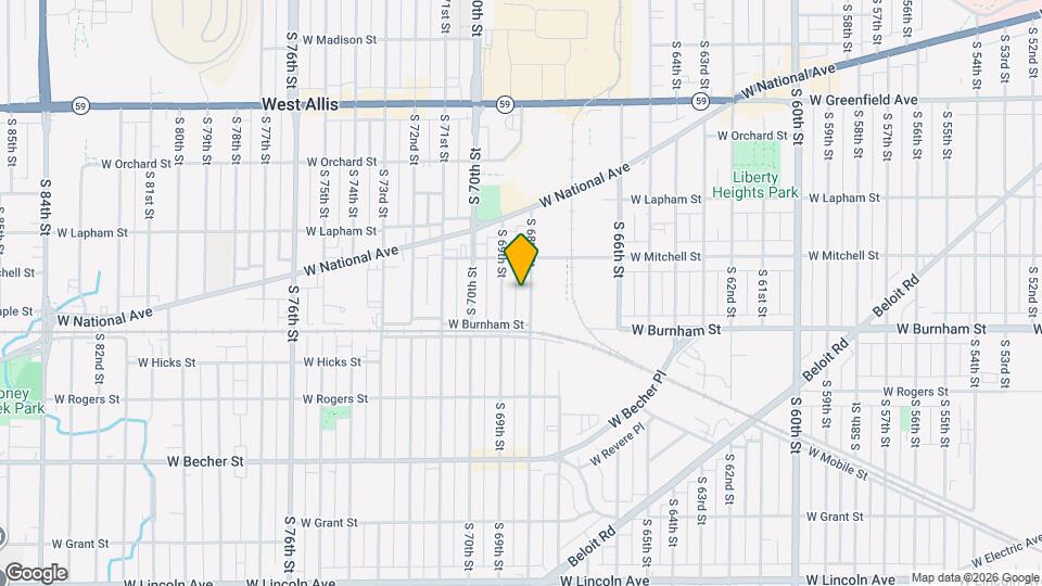 1745 S 68th St Mapa y Detalles de la Ubicación