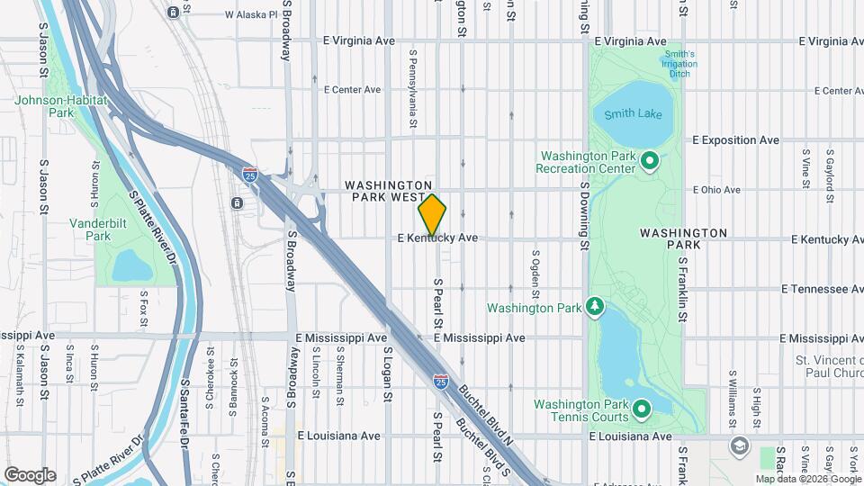 909 S Pearl St, Unit 104 Map and Location Details
