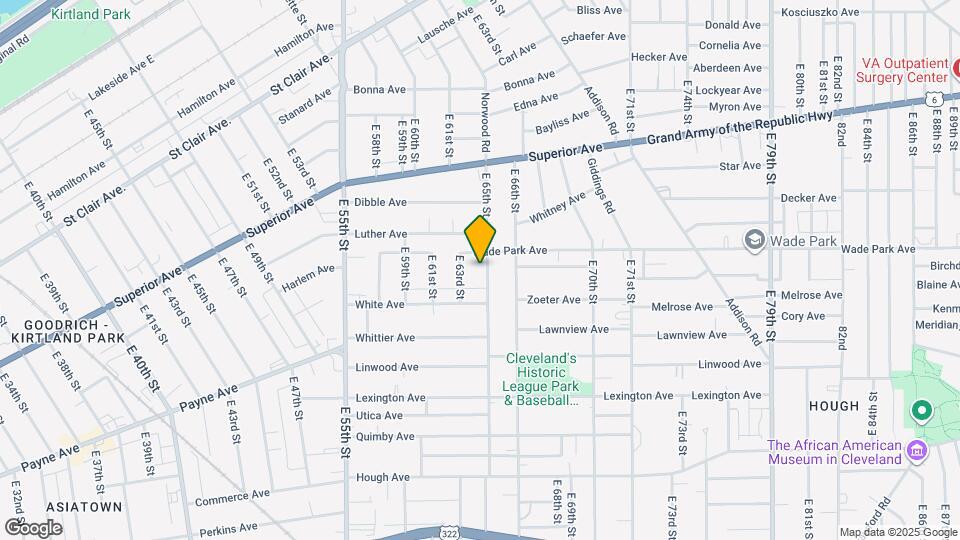 1422 E 65th St Map and Location Details