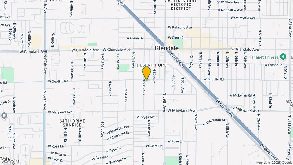5963 W Ocotillo Rd Map and Location Details