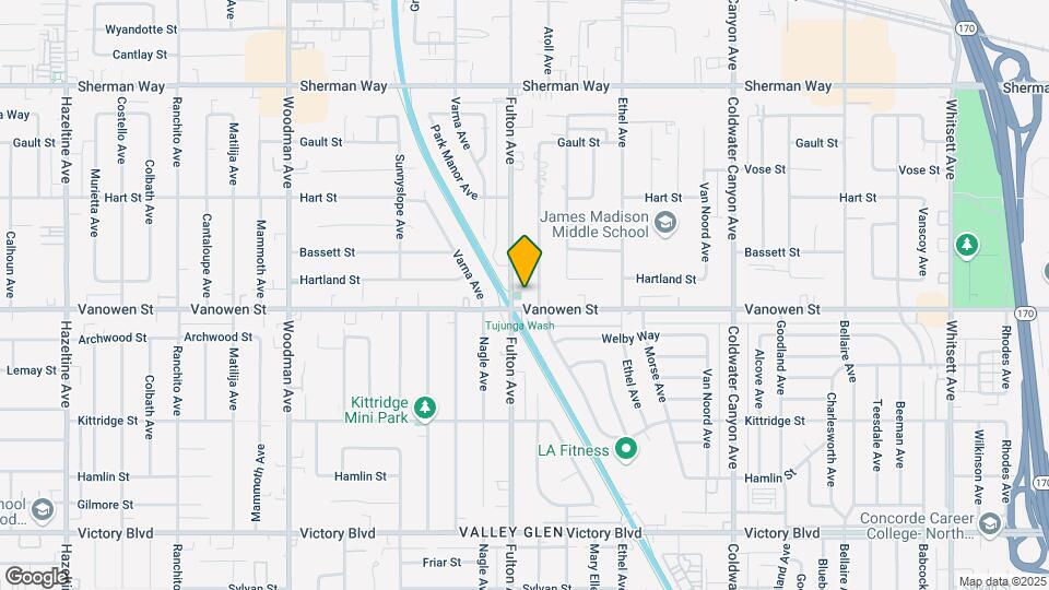 13253 Vanowen St Map and Location Details