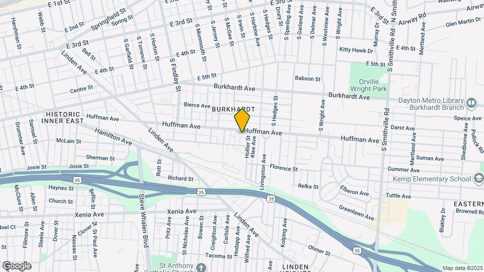 1040 Huffman Ave Map and Location Details