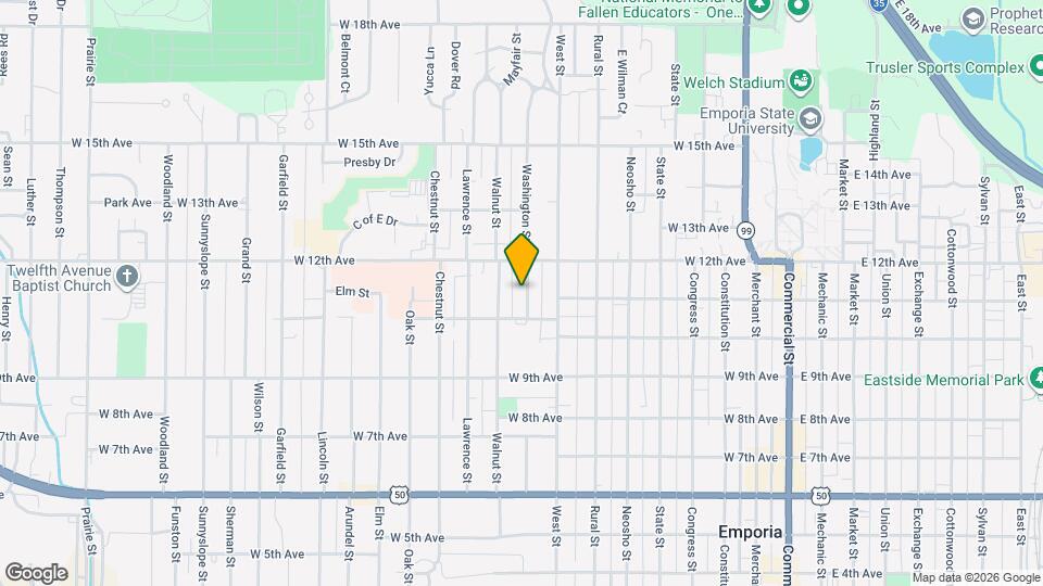 1105 Washington St Map and Location Details