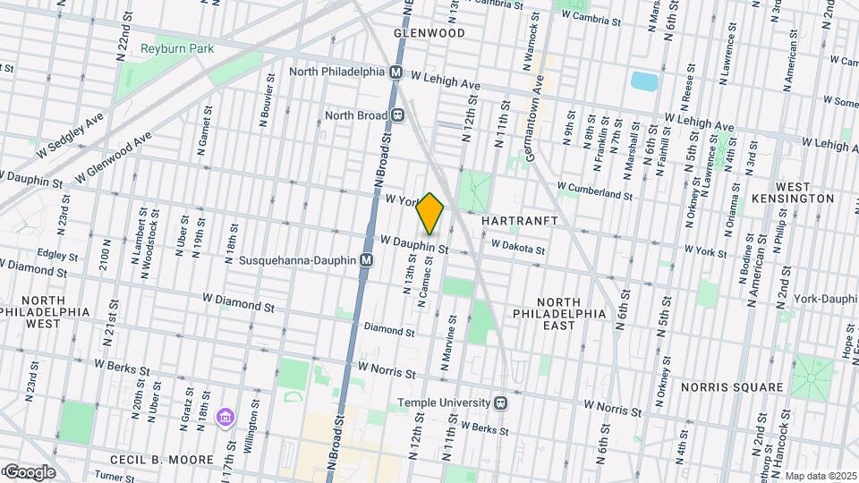 1225 W Dauphin St Map and Location Details