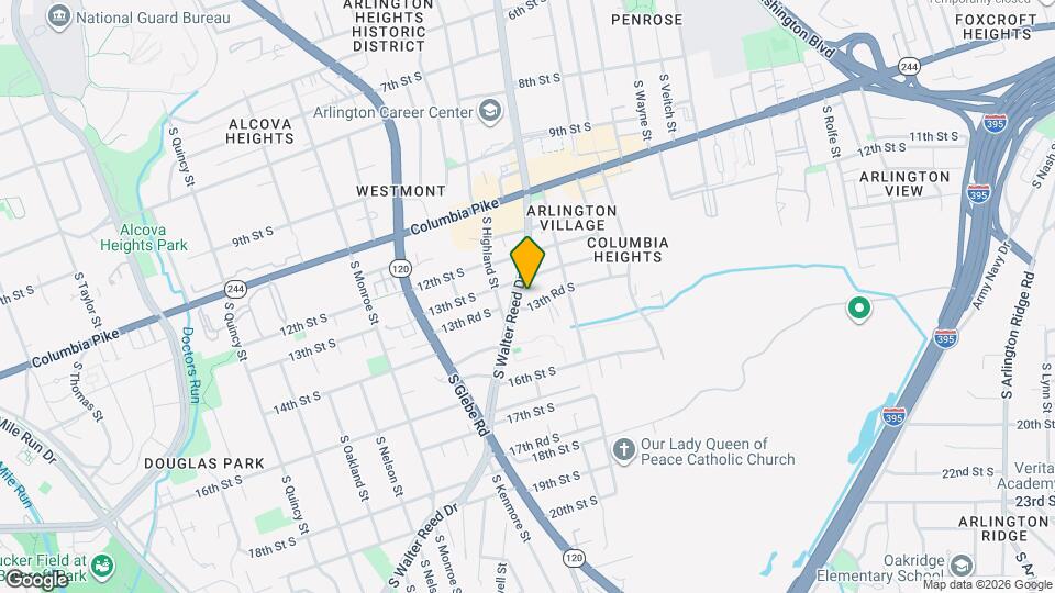 1303 S Walter Reed Dr, Unit 202 Map and Location Details